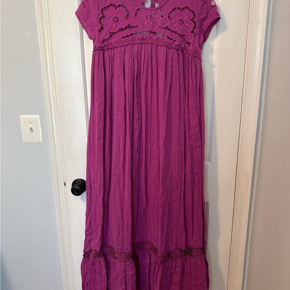 Free People Magenta Maxi Dress size XL - Picture 1 of 3